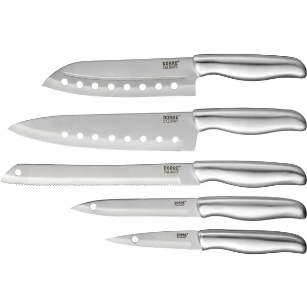 Calgary Knivsæt i Stål 5 Knive