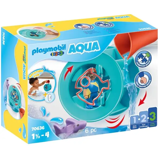 70636 Playmobil 123 AQUA Vandhjulet med Babyhaj