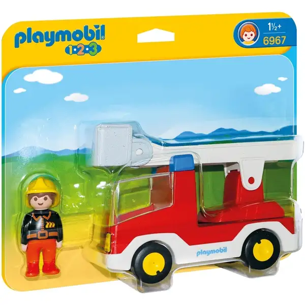 6967 Playmobil 1.2.3 Brandbil med Stige
