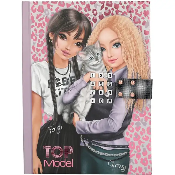 TOPModel Dagbog med kode & musik REBEL KITTY