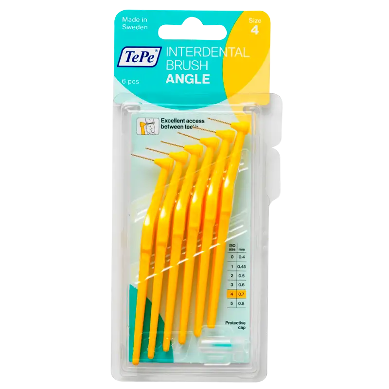 TePe Mellemrumsbørste Angle Gul (6 stk)