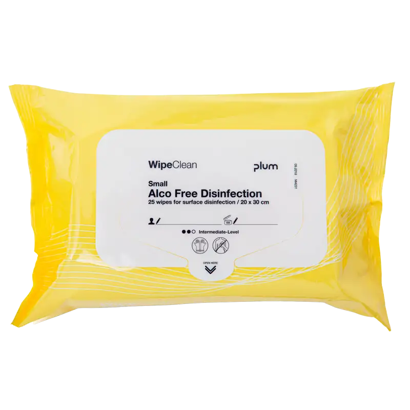 Plum WipeClean Overfladedesinfektion Small Alkoholfri (25 stk)