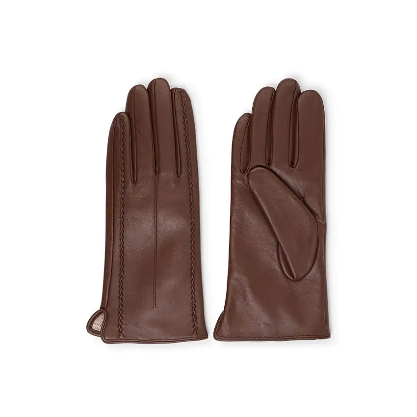 Lovelies | Mantuani leather gloves - Dark Brown