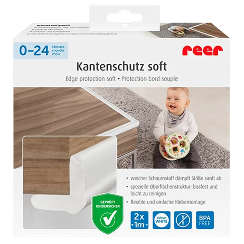 Reer Blød Kantbeskyttelse Hvid (1 stk)