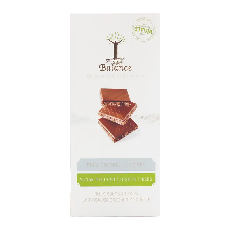 Stevia Balance Plade Mælk Kokos Crisp (85 g)