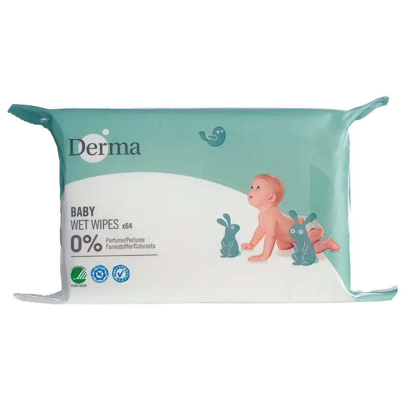 Derma Baby Vådservietter (64 stk)