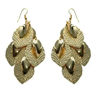 Ørering sæt Guld Blad Mix (U)