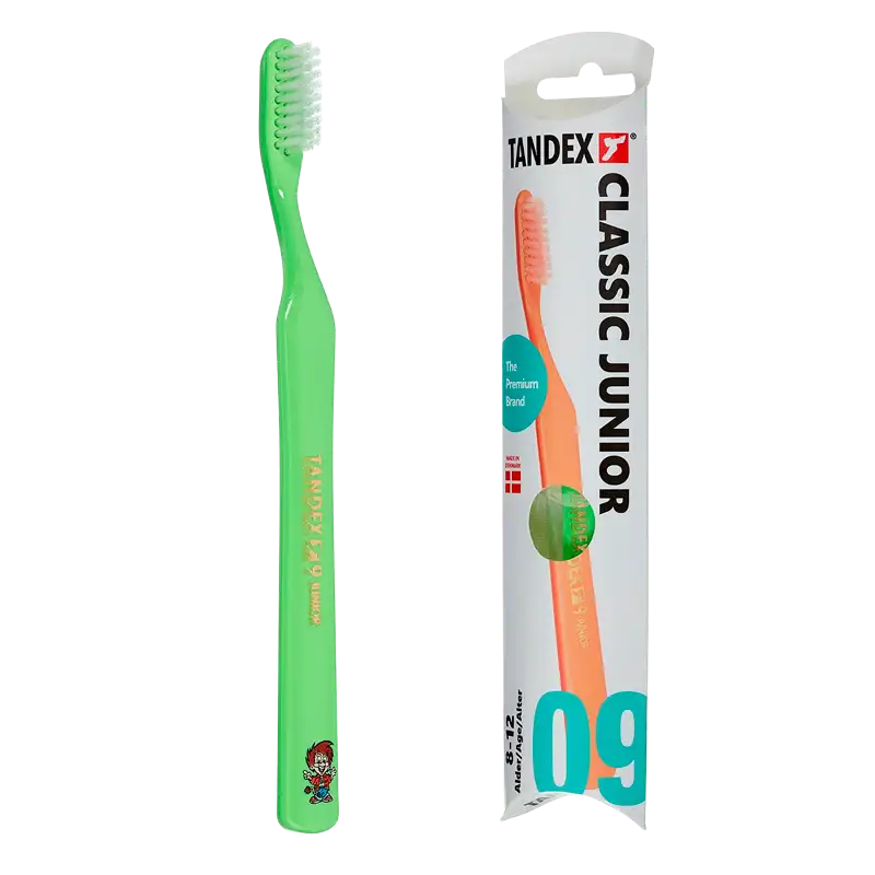 TANDEX Classic Junior 09 Medium Tandbørste Ass. Farve (1 stk)