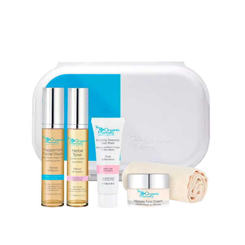 The Organic Pharmacy Clear Skincare Kit Blemished Skin (1 sæt)