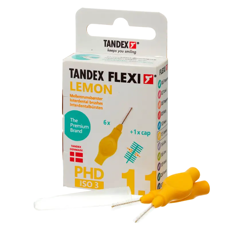 TANDEX Flexi Mellemrumsbørste Lemon PHD 1.1/ISO 3 (6 stk)