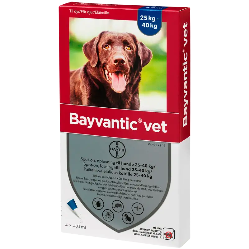 Bayvantic Vet Hund 25-40 Kg (4x4 ml)