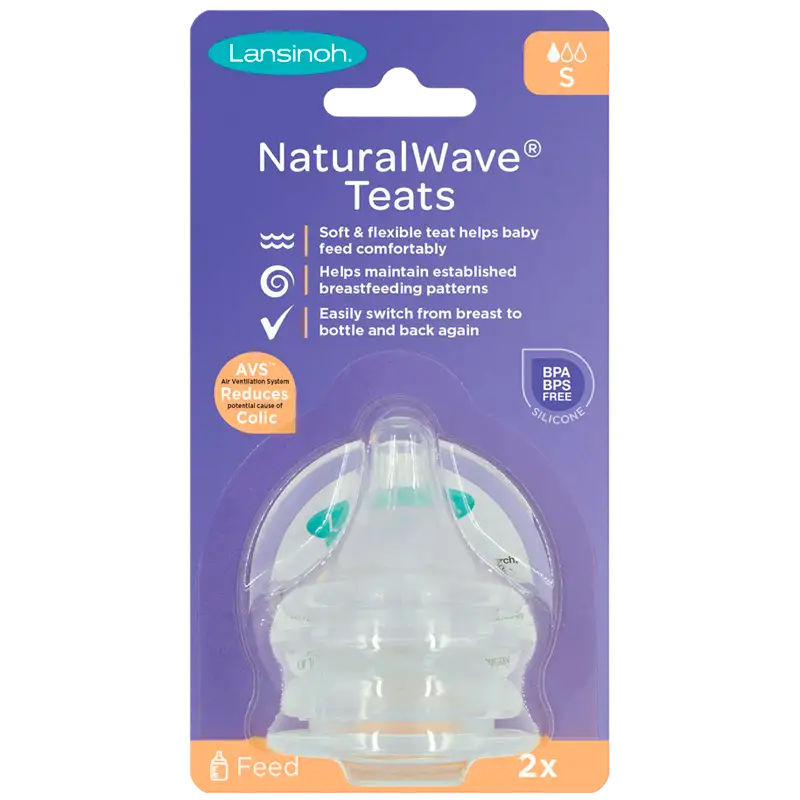 Lansinoh Naturalwave Flaskesut Slow Flow (2 stk)