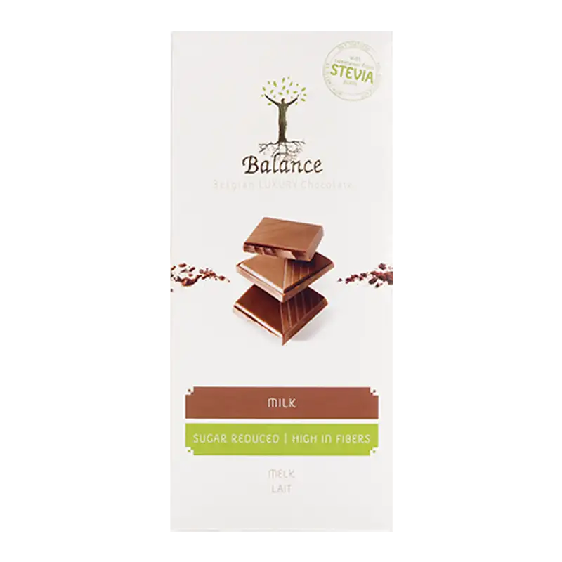 Stevia Balance Plade Mælk (85 g)