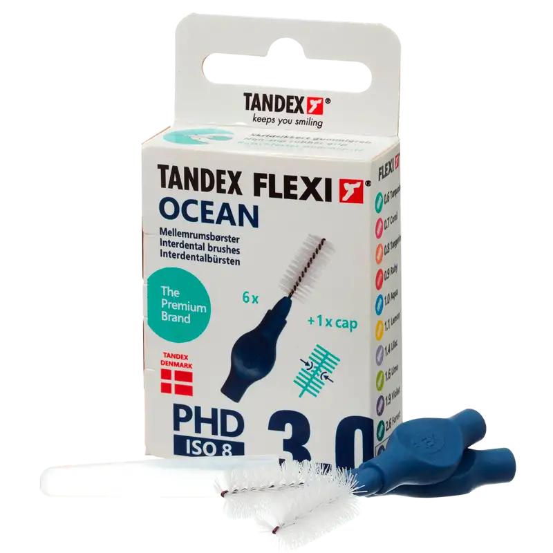 TANDEX Flexi Mellemrumsbørste Ocean PHD 3.0/ISO 8 (6 stk)