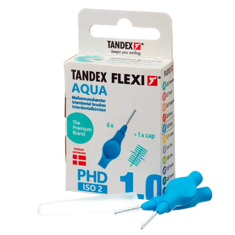 TANDEX Flexi Mellemrumsbørste Aqua PHD 1.0/ISO 2 (6 stk)