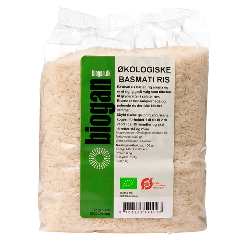 Biogan Basmatiris Hvide Ø (1 kg)