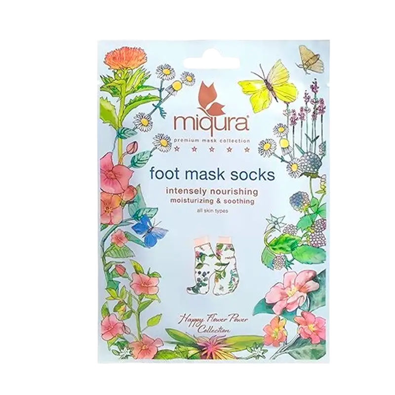 Miqura Flower Collection Foot Mask Socks (1 par)
