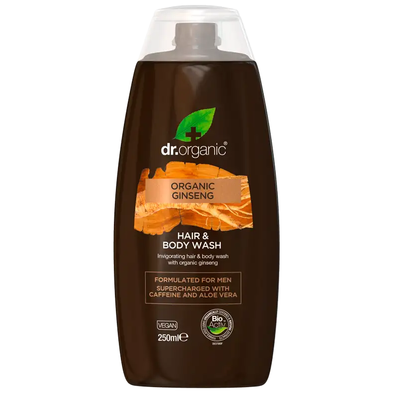 Dr. Organic Mens Ginseng Hair & Body Wash (250 ml)