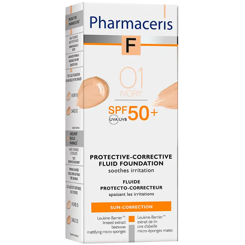 Pharmaceris F - Beskyttende Foundation SPF 50+ Ivory 01 (30 ml)