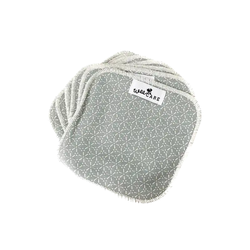 WeeCare Vaskeklude Sakura Dusty Blue (10 stk)