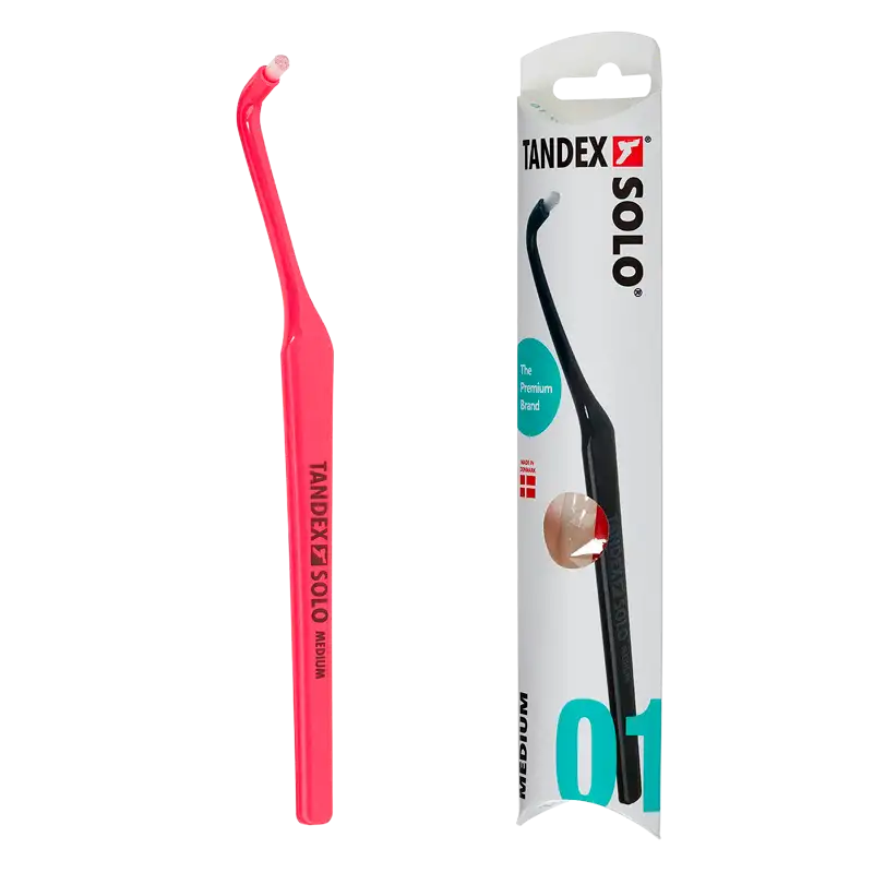 TANDEX Solo 01 Medium Tandbørste Ass. Farve (1 stk)