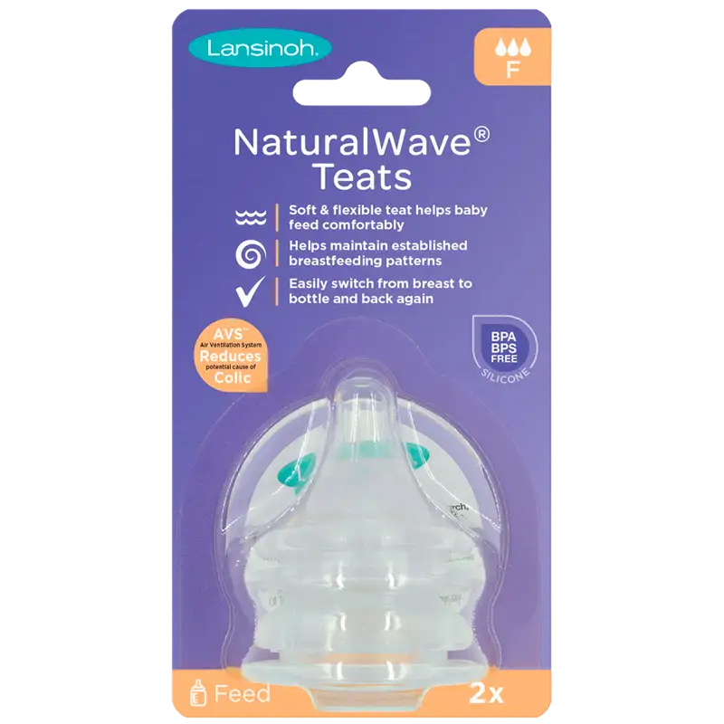 Lansinoh Naturalwave Flaskesut Fast Flow (2 stk)