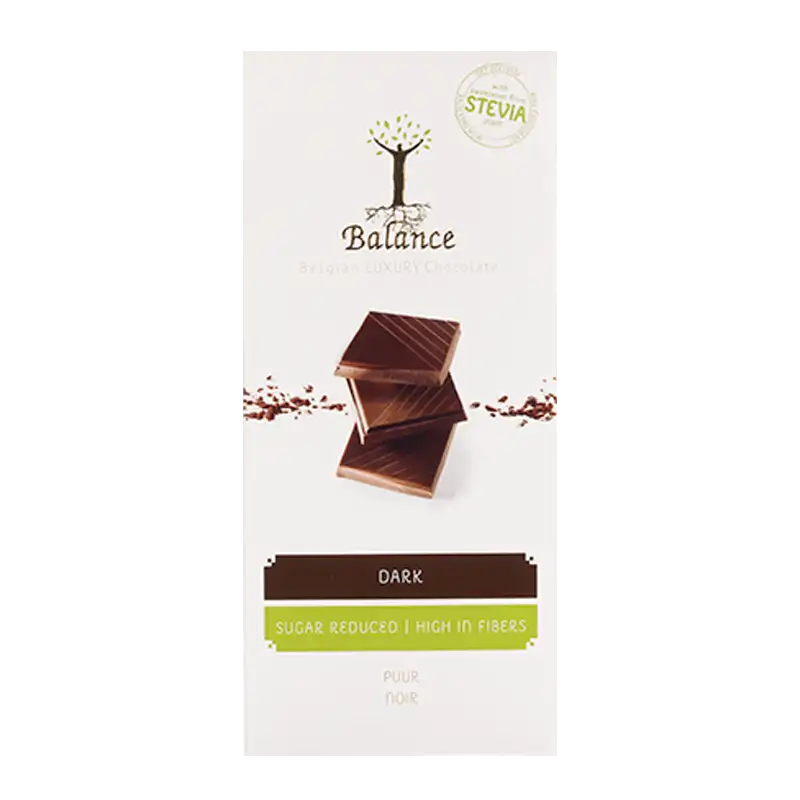 Stevia Balance Plade Mørk (85 g)
