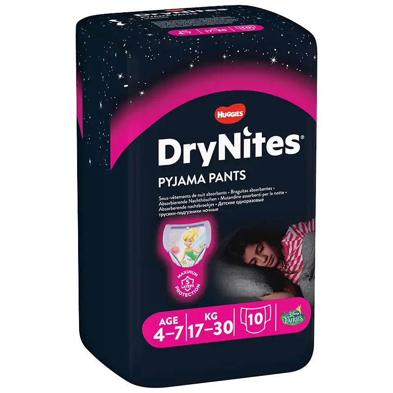 Huggies DryNites 4-7 År Girl (10 stk)