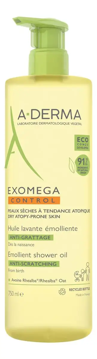 A-DERMA Exomega Control Showeroil - 750 ml.