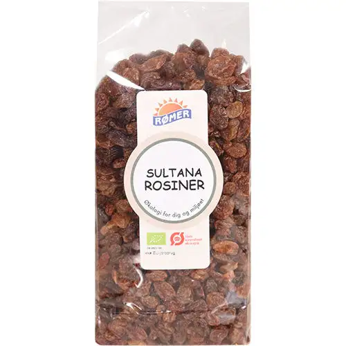 Rosiner Lyse Sultana Økologisk | 500 gr
