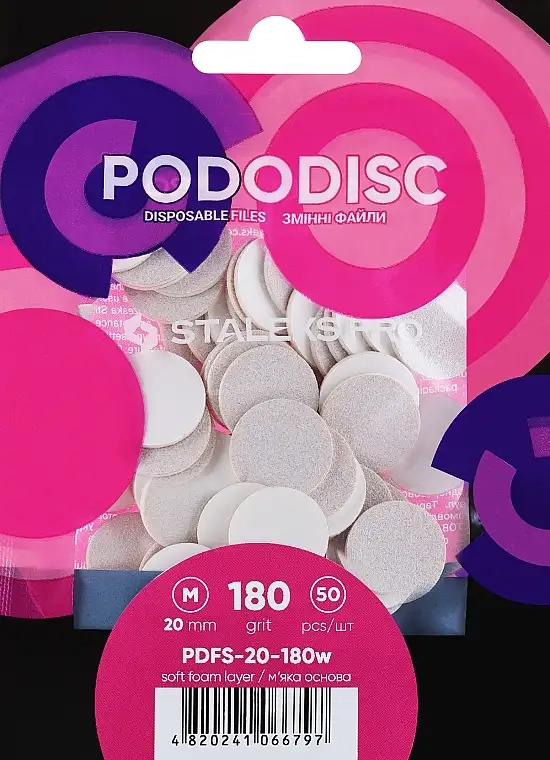 Hvid Pododisc Refill, M, 180 korn 41117126