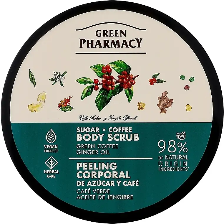 Bodyscrub "Grøn kaffe og ingefærolie" 59667235