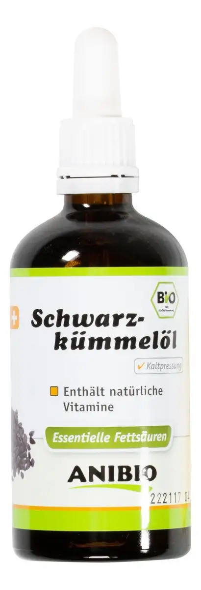 Anibio Schwarzkümmelöl, sortkommen olie - 100ml.