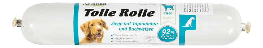 Anibio Tolle Rolle skærepølse m. ged, 91% kød - 400g.