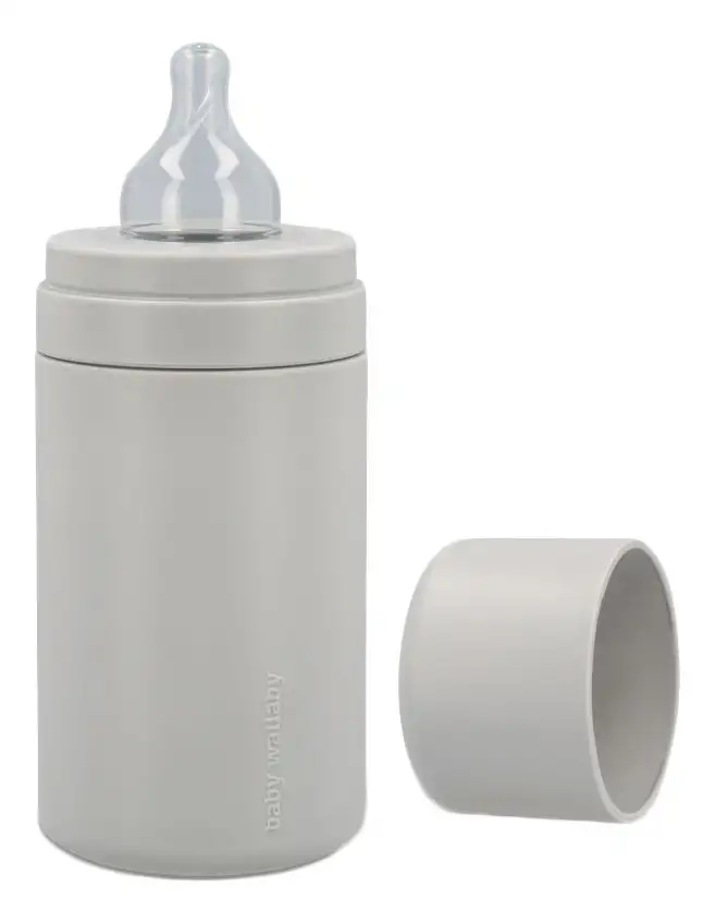 Baby Wallaby Sutteflaske 240 ml - Light Grey