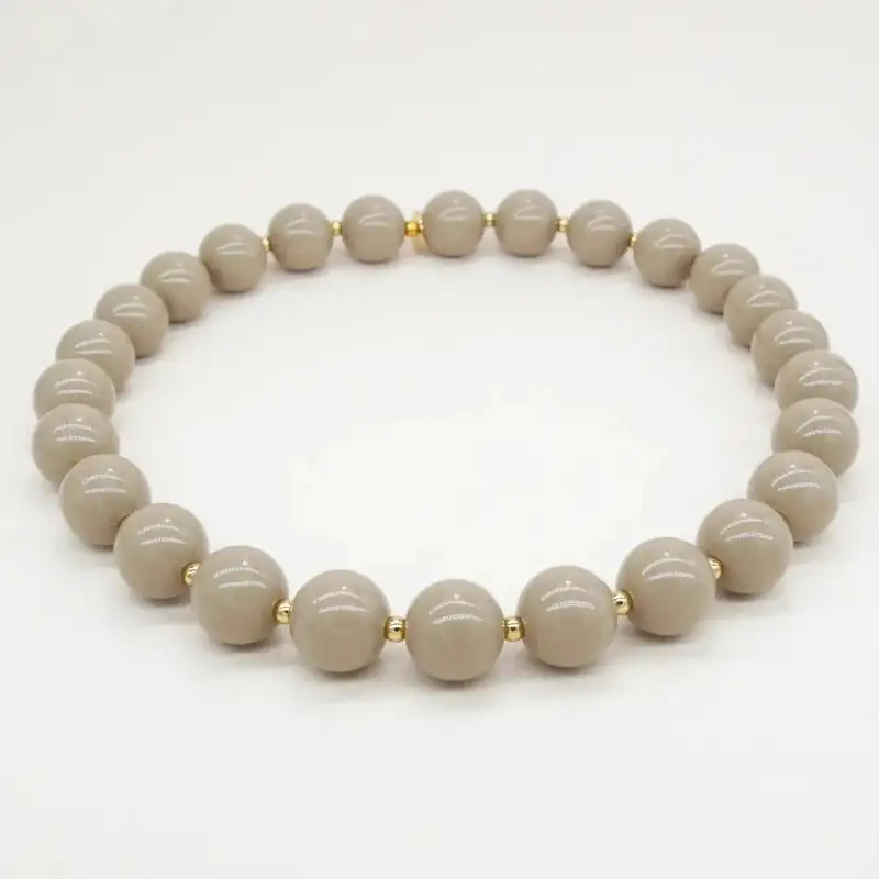 Scrunchie is Back - Bichou (Scrunchie + halskæde) - Beige og guld