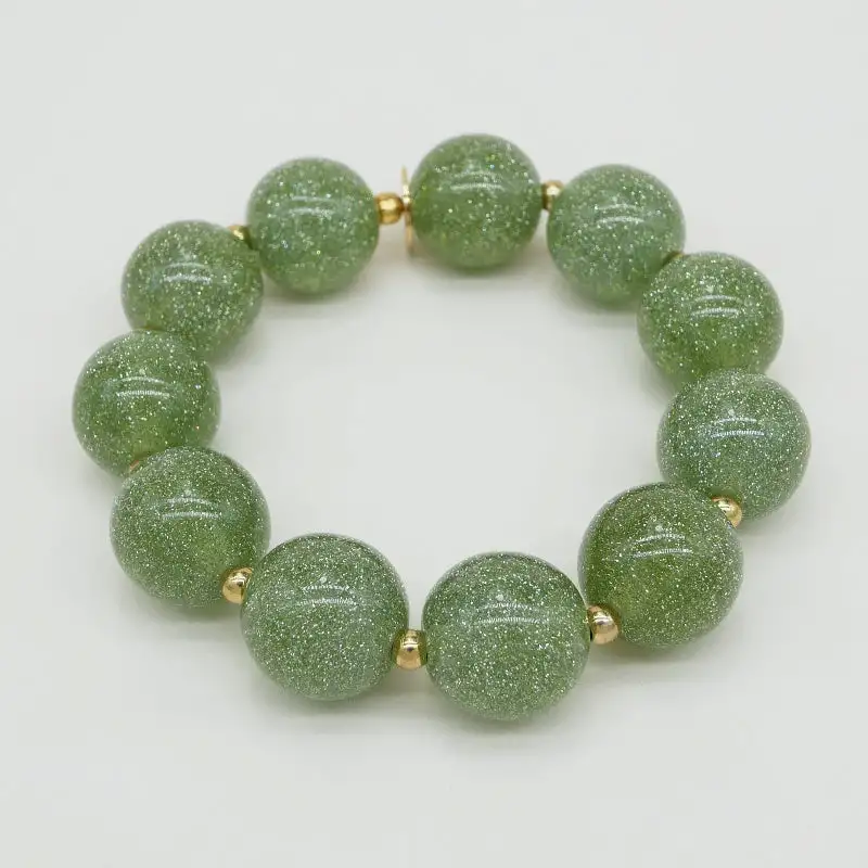 Scrunchie is Back - Bichou (Scrunchie + armbånd) - Grøn glimmer