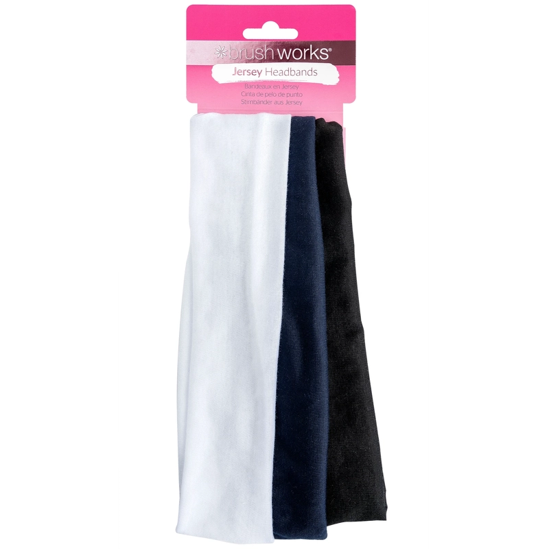 Brushworks Jersey Headbands 3 Pieces