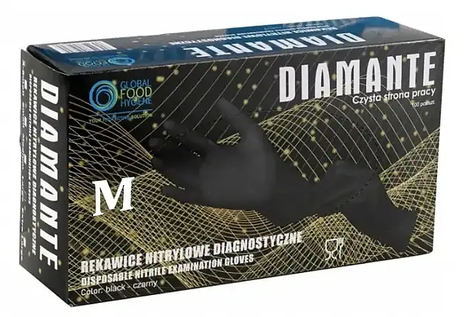 Nitrilhandsker uden pudder, sorte, størrelse M 17157031