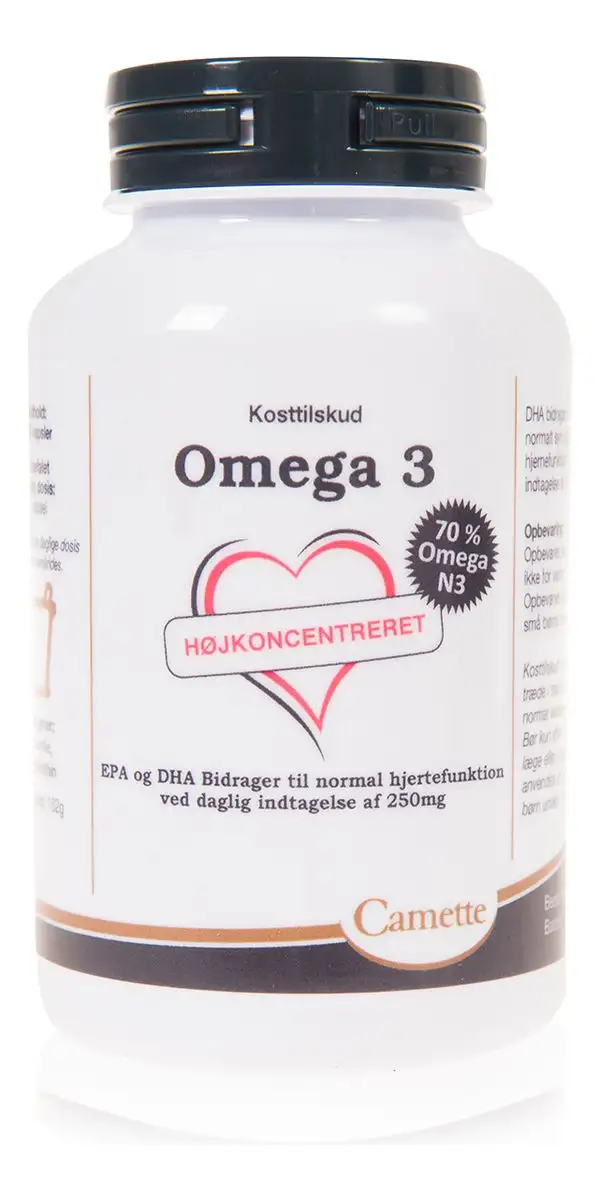 Camette Omega 3, højkoncentreret - 120 kapsler