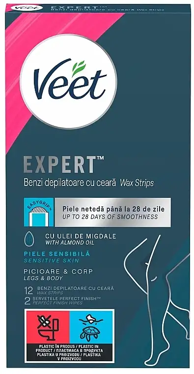 Krop & ben voksstrimler med mandelolie og kornblomst duft 75258142