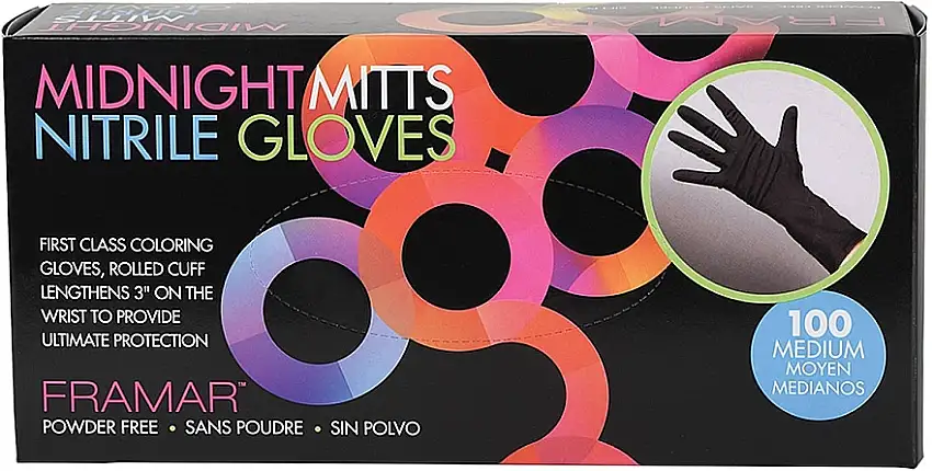 Ikke-pulveriserede nitrillehandsker, sort, L, 100 stk. 46513049