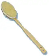 Badebørste M. Naturhår Lang Lige Skaft