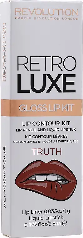 Makeup Revolution Retro Luxe Gloss (lipstick/5,5ml + l/pencil/1g) 37678599
