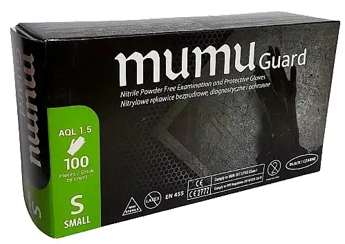 Nitrilhandsker, sorte, pudderfri, størrelse S 46422733