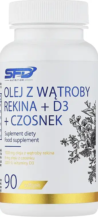 Kosttilskud 'Hajleverolie + D3 + hvidløg' 91201148