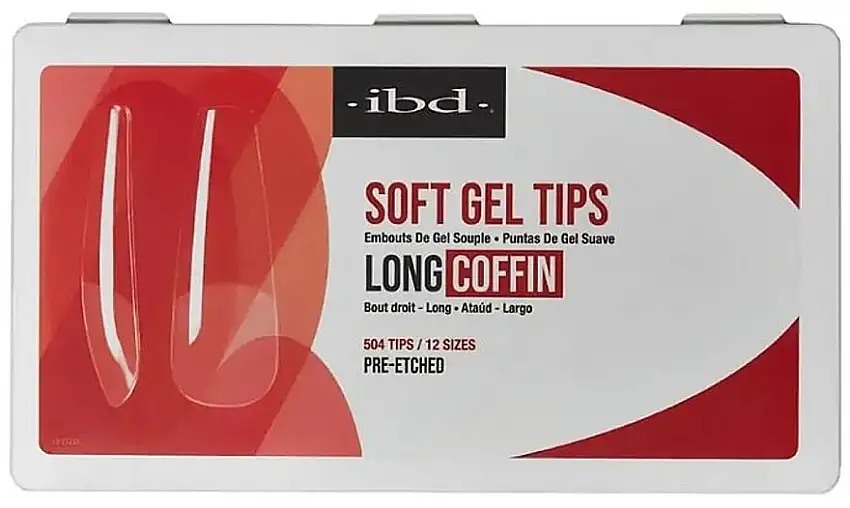 Gele Tips "Lang Ballerina", 504 stk., 12 størrelser, gennemsigtige 74608264