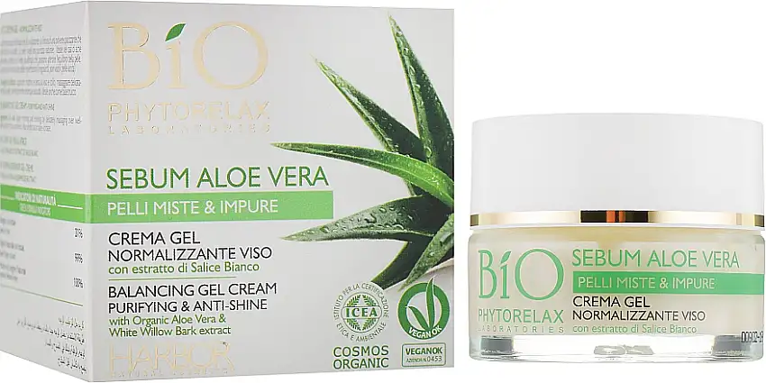 Balancerende og rensende ansigtsgelcreme med aloe vera og en mat finish 70257827