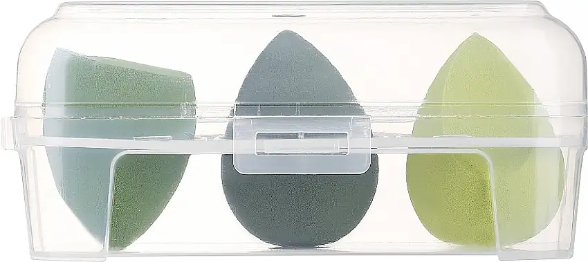 Makeup-svampe i etui, 3 stk, 38440, oliven 69611848