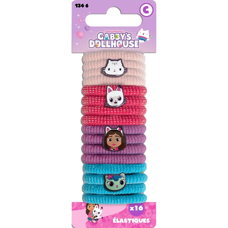 Gabbys Dollhouse Soft Hair Tie Gabby 16 Pieces